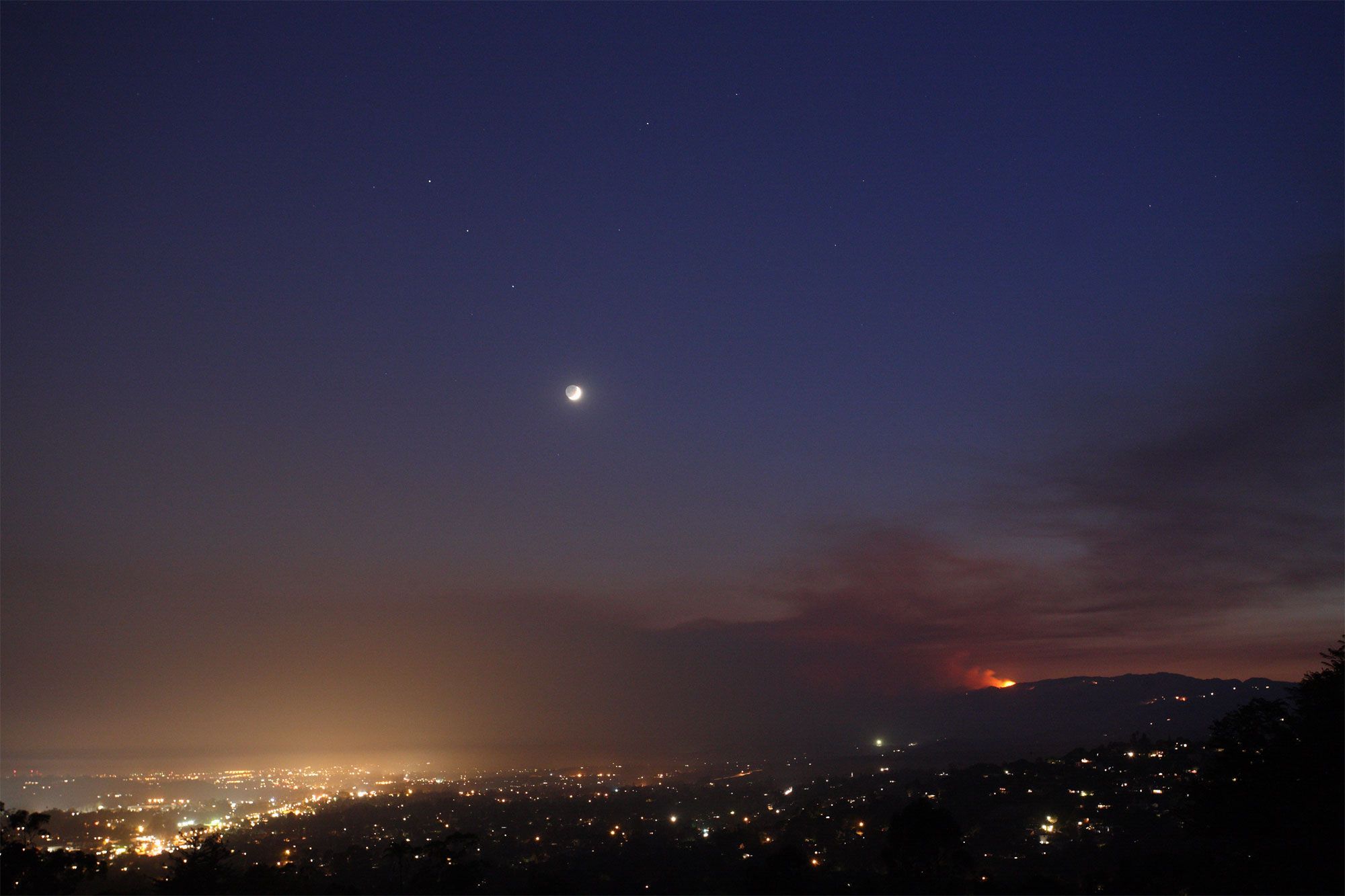 Planets and Fire by Moonlight