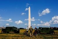 Photos of the National Guard and federal agents in Washington