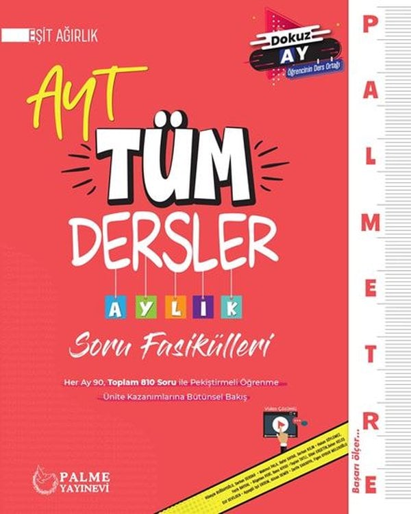 PALMETRE AYT EŞİT AĞIRLIK TÜM DERSLER AYLIK ÇALIŞMA FASİKÜLLERİ