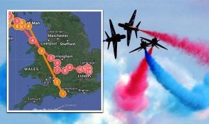 Red Arrows Scheduled For Spectacular Flyovers Across The UK This Week