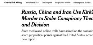 Russia China And Iran Amplify Kirk Murder Disinformation