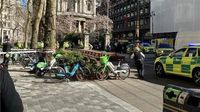 Woman killed after van hits three pedestrians in Strand in central London, as man arrested for drug driving