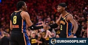 Thunder Dominate Nuggets To Tie Series 1-1