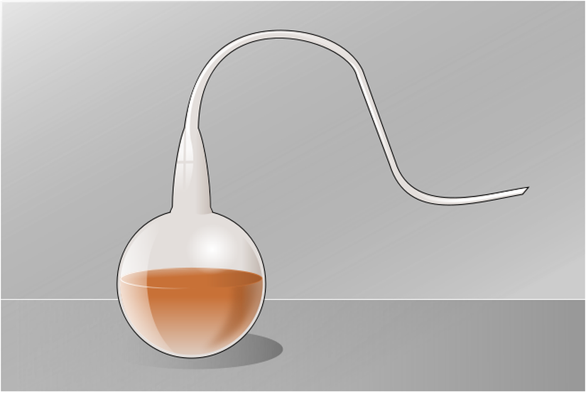 Pasteur'ün kullandığı, kuğu boyunlu şişe...