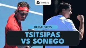 Tsitsipas Defeats Sonego At Dubai ATP 500