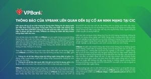 VPBank Reassures Clients After CIC Cybersecurity Breach