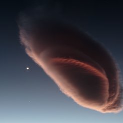  Lenticular Cloud, Moon, Mars, Venus 