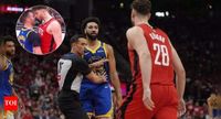 Pat Spencer sparks controversy with headbutt on Alperen Sengun, gets tossed in fiery Warriors-Rockets playoff clash | NBA News - The Times of India