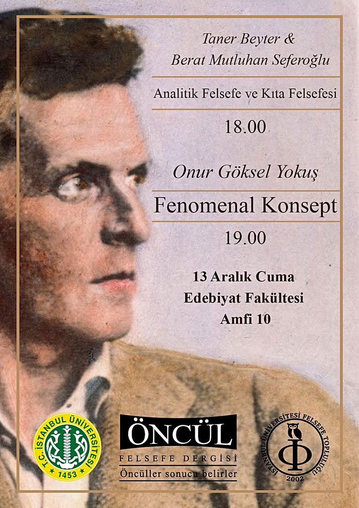 Öncül Analitik Felsefe Dergisi İstanbul Üniversitesi’ne geliyor.