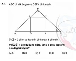 tan(a) +cot(a) toplamının değeri kaçtır?