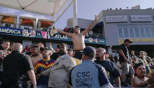 Large Security Presence For Atlas Vs America Soccer Match