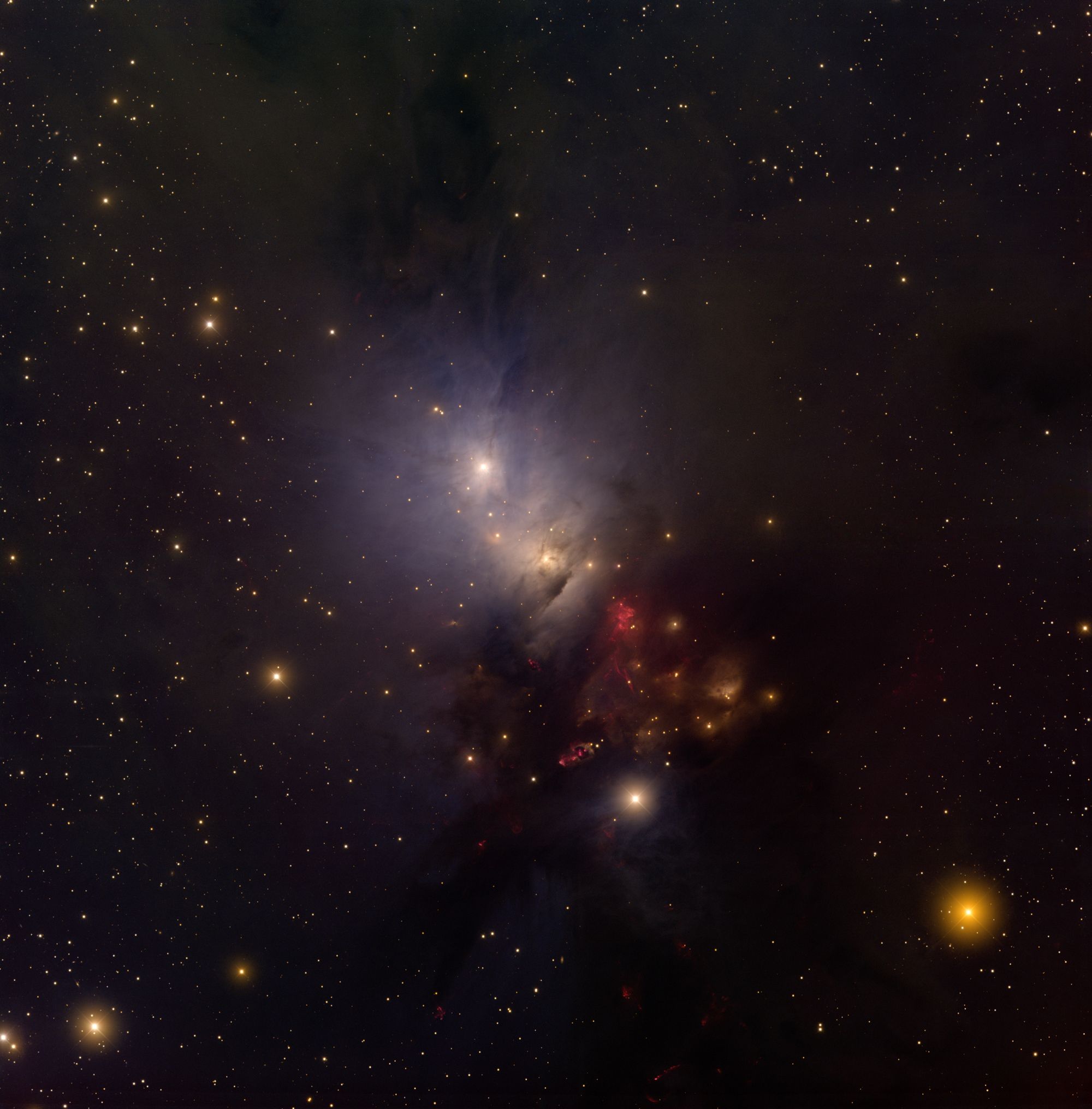 In the Center of Reflection Nebula NGC 1333