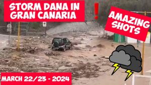 Severe Flooding And Storm Damage Impact Telde, Gran Canaria