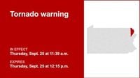 Tornado warning for Wayne County Thursday midday – seek safe shelter