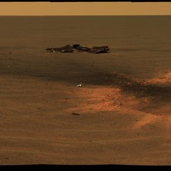 Heat Shield Impact Crater on Mars