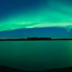 Aurora, Stars, Meteor, Lake, Alaska