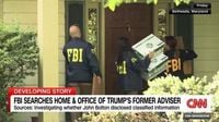 FBI search of Bolton’s home yielded binders, phones and computers, DOJ says