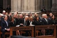 Two views of the Cheney funeral, a Trump-era event