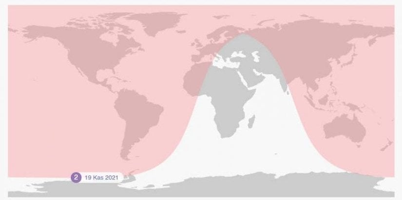 19 Kasım 2021 Ay tutulmasının g&ouml;r&uuml;leceği yerler