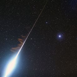  A Blazing Fireball between the Orion Nebula and Rigel 