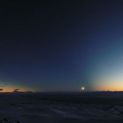 Eclipse Shadow Cone Over Patagonia