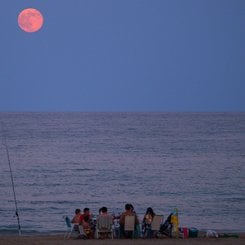  Alicante Beach Moonrise 