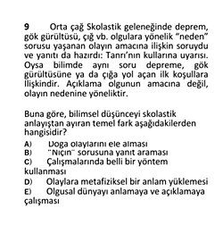 Bilimsel düşünceyi skolastik düşünceden ayıran temel fark hangisidir?