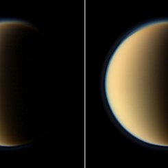 Tethys Behind Titan