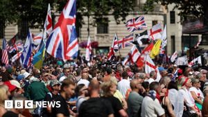 Thousands Rally In London For Tommy Robinson's Release Amid Counter-Protests