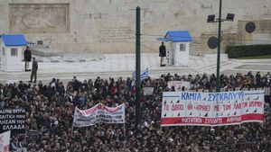 Mass Protests Erupt Across Greece Marking Tempi Train Crash Anniversary