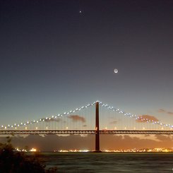 Lisbon Moonset