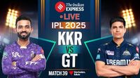 KKR vs GT LIVE Cricket Score, IPL 2025: Rahane, Narine look to rebuild, Kolkata 42/1 vs Gujarat