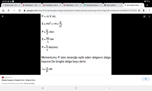 De Broglie  Dalga Boyu