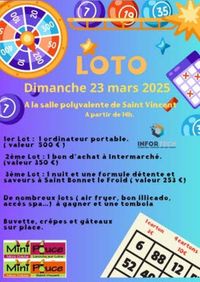 Loto de l'association Minipouce : Loto à Saint-Vincent