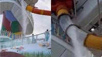 ‘Stop It…’ Passengers Scream As Royal Caribbean Cruise Ship Water Slide Breaks Mid-Ride | Video