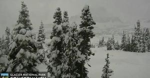 Snow Blankets Glacier National Park On Summer Solstice