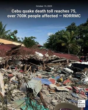 Cebu Earthquake Leaves Seventy Five Dead And Thousands Displaced