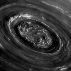 In the Center of Saturn's North Polar Vortex