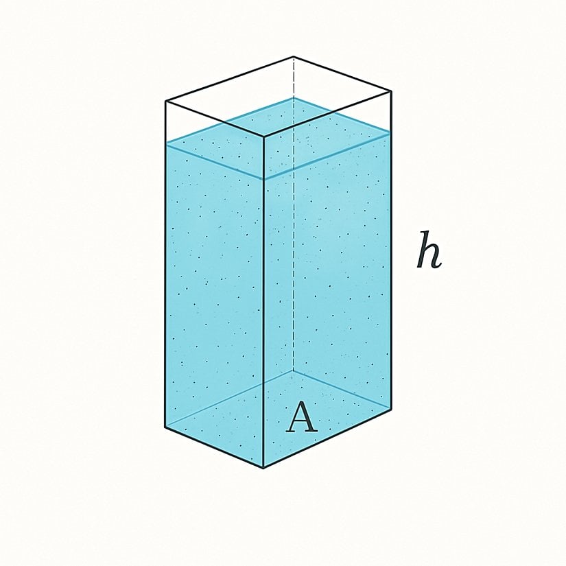 Su dolu bir dikdörtgenler prizması