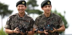 BTS Stars RM And V Complete Military Service