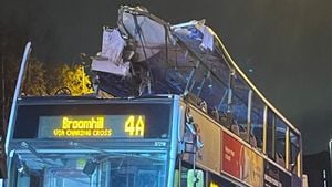 Double-Decker Bus Crashes Into Railway Bridge Near Glasgow