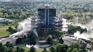 Sheraton Crossroads Hotel Implodes In Mahwah