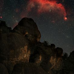  Seagull Nebula over Pinnacles' Peak 