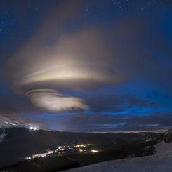 Mt. Hood and a Lenticular Cloud