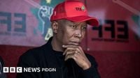 Julius Malema judgement: Court find South African opposition leader guilty of firing gun for public - BBC News Pidgin