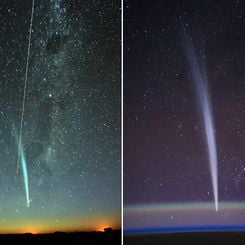 Comet Lovejoy and the ISS