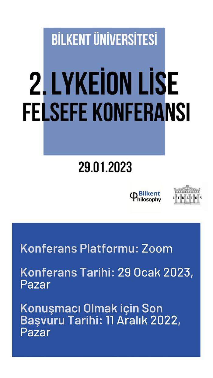 Bilkent Üniversitesi 2. Lykeion Lise Felsefe Konferansı