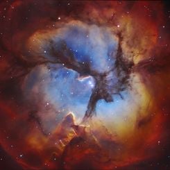 In the Center of the Trifid Nebula