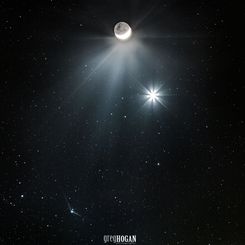  Comet Meets Moon and Morning Star 