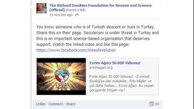 Richard Dawkins Mantık ve Bilim Vakfı, Evrim Ağacı'nı Destekliyor!